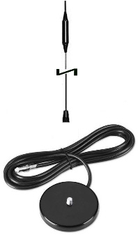 Larsen 450 - 470 Mhz, Magnetic Mount 3.4 dB Gain Antenna with Mini-PL259 Connector