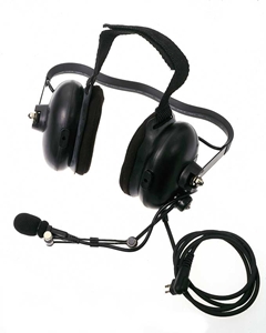 Motorola CP110/150/200, SP50/+ & P1225, Dual Muff, Behind the Head Headset. (HMN9021)