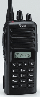Icom IC-F43TR 02 RC 450-512 MHz Trunked Radio with keypad.