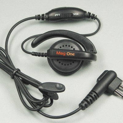 Motorola BPR40, CP125/150/185/200 & PR400, Mag One Ear receiver with MIC/PTT/VOX switch. (PMLN4443)