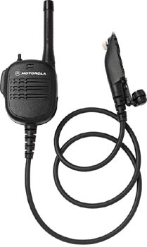 Motorola UHF Public Safety Microphone, 30 Straight Cord w/ 3.55 mm Jack, Volume and antenna