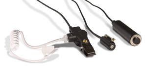 Vertex/Standard (Otto) V1-10672, 3-wire mini lapel microphone kit, black