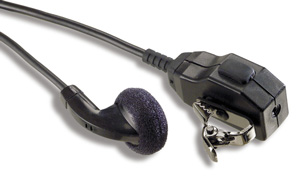 Icom (Otto) V1-B22CA131, 2 Wire Earbud Palm Microphone Kit, Black for F3, F3S, F4, F4S, F4TR