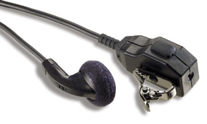 Icom (Otto) V1-B22CC131, 2 Wire Earbud Palm Microphone Kit, Black for F3G/GS, F4G/GS