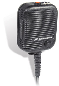 Motorola (Otto) V2-10228 Evolution speaker mic, coil cord, volume control, 2.5mm earphone jack