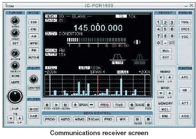 Icom IC-PCR1500 25, .010 - 3299.999 Mhz, PC Controlled Receiver - DISCONTINUED