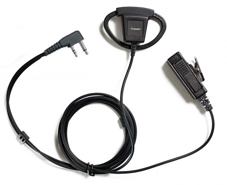 Impact Icom I2, 2 Wire Surveillance, Platinum Series with D-Shape Ear Hanger