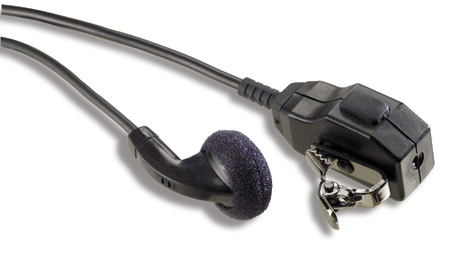 Kenwood KHS-23 2-wire clip microphone with earbud.  List $53.00