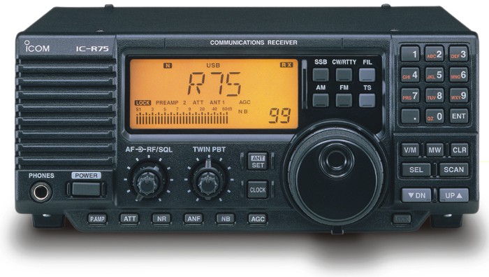 Icom IC-R75 12, .03 - 60 Mhz Receiver